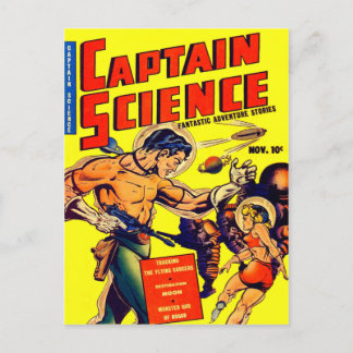 Carte Postale Space Warrior Vintage Science Fiction Comic
