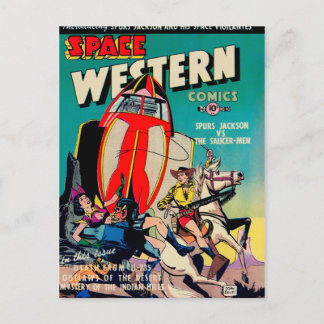 Carte Postale Space Western Comics
