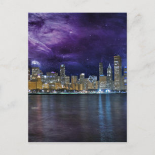 Carte Postale Spacey Chicago Skyline