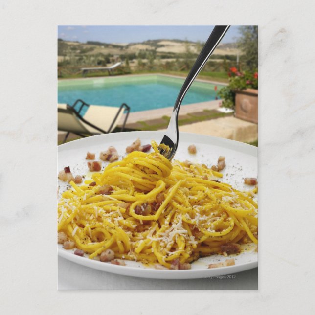 Carte Postale Spaghetti Carbonara (Devant)
