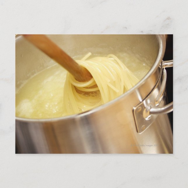 Carte Postale Spaghetti être fatigué en pot (Devant)