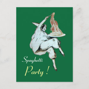 Carte Postale SPAGHETTI PARTY ITALIAN KITCHEN, RESTAURANT Recett