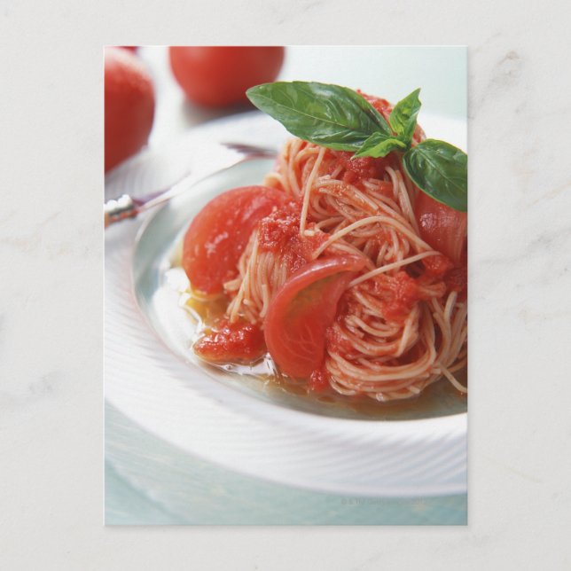 Carte Postale Spaghetti tomate (Devant)