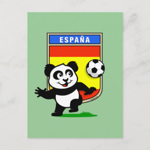 Carte Postale Spain Football Panda