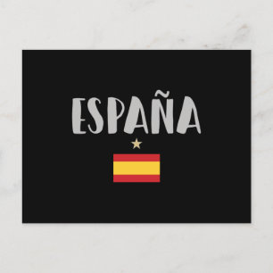 Carte Postale Spain Soccer Football Fan Shirt Flag