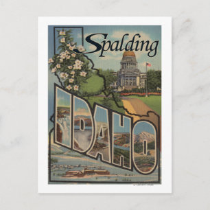 Carte Postale Spalding, Idaho - Scènes de grandes lettres