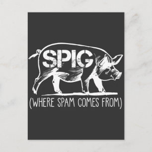 Carte Postale Spam Mail Employé Spig Pig E-mail Trash Dossier