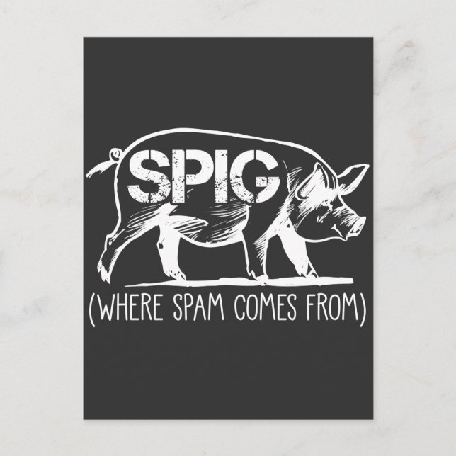 Carte Postale Spam Mail Employé Spig Pig E-mail Trash Dossier (Devant)