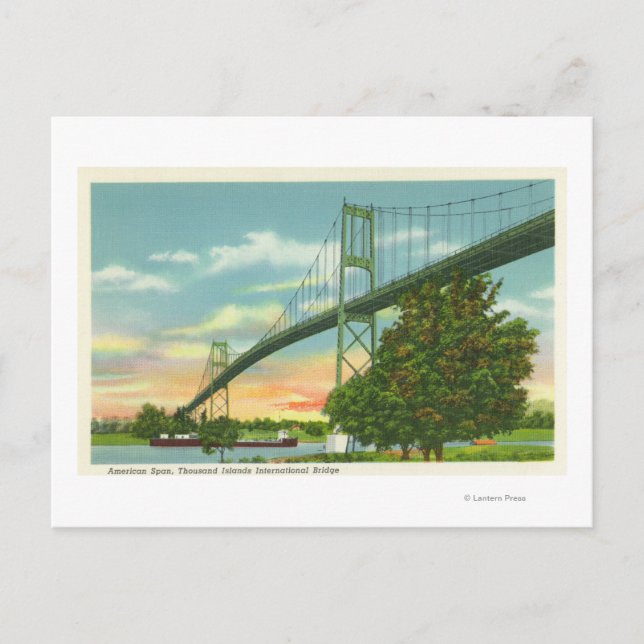 Carte Postale Span américain de l'International Bridge View (Devant)
