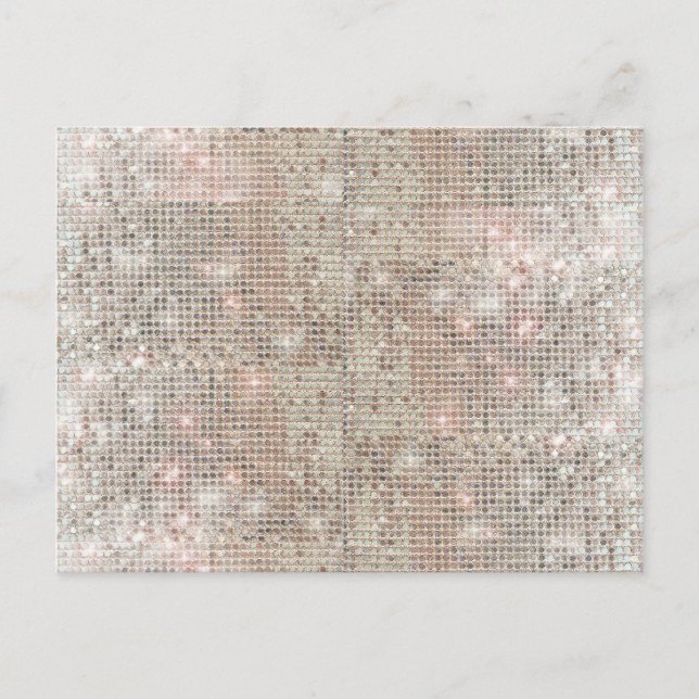 Carte postale Sparkly Faux Silver Sequin (Devant)