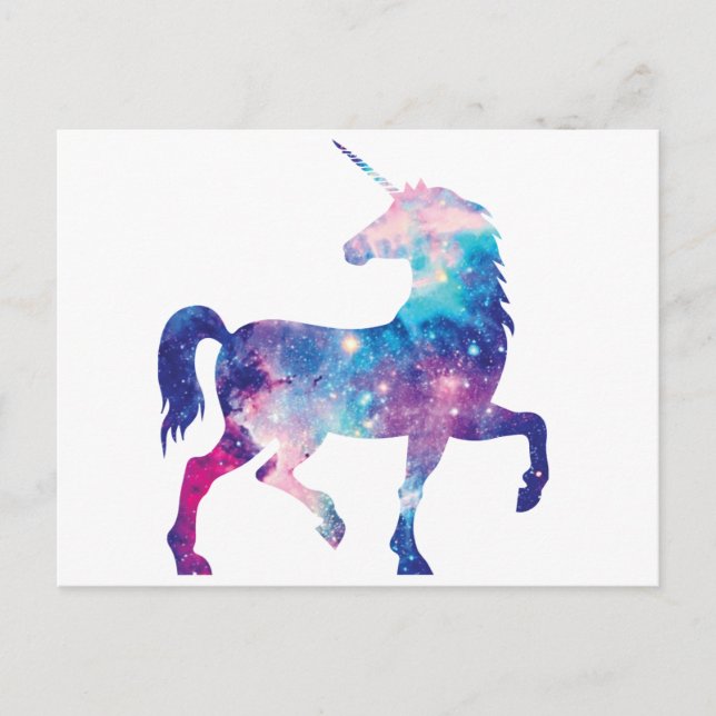 Carte Postale Sparkly Magical Unicorn (Devant)