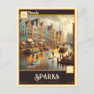 Carte Postale Sparks, Nevada VINTAGE