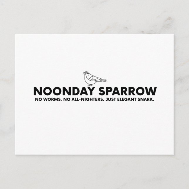 Carte Postale Sparrow de lundi (Devant)