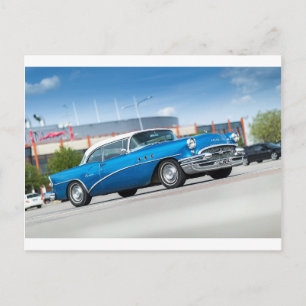 Carte Postale Spécial 1955 Old Car Blue Classic Vintage