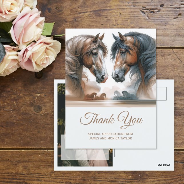 Carte Postale Spécial Ajouter Photo Mariage Merci Postcard (Créateur téléchargé)