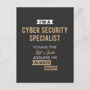 Carte Postale Spécialiste de la cybersécurité