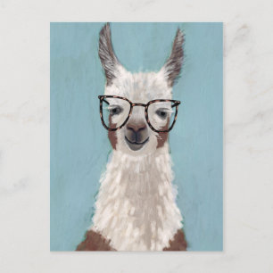 Carte Postale Spécifications Llama - Lunettes surdimensionnées