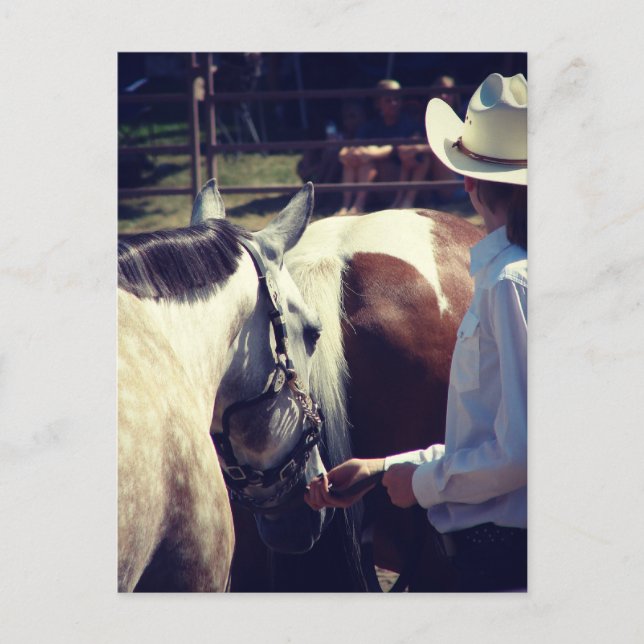 Carte Postale Spectacle à cheval (Devant)