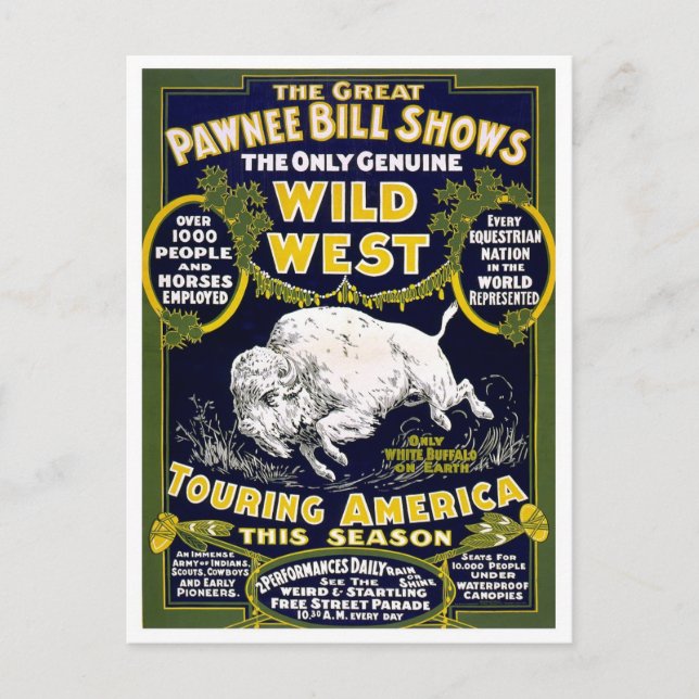 Carte Postale Spectacle du Far West, 1903 (Devant)