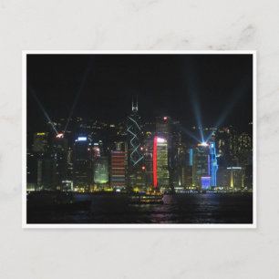 Carte Postale spectacle lumineux de l'île de hong kong