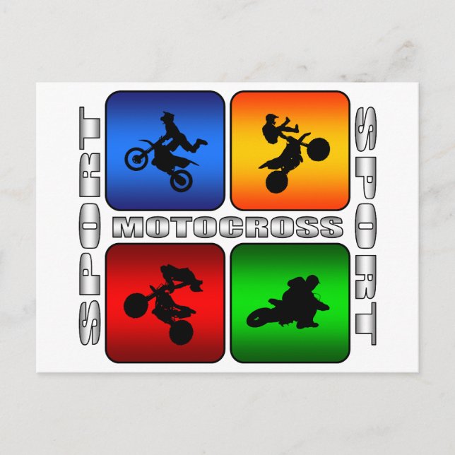 Carte Postale Spectaculaire Motocross (Devant)