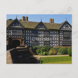 Carte Postale Speed Hall, maison à colombages Tudor, Merseyside,