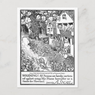 Carte Postale Speedy Snail on Wheels