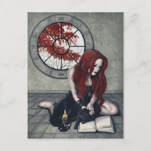 Carte Postale Spellbook Witch Postcard