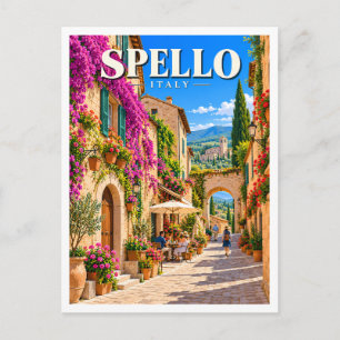 Carte Postale Spello Village Historique Italie