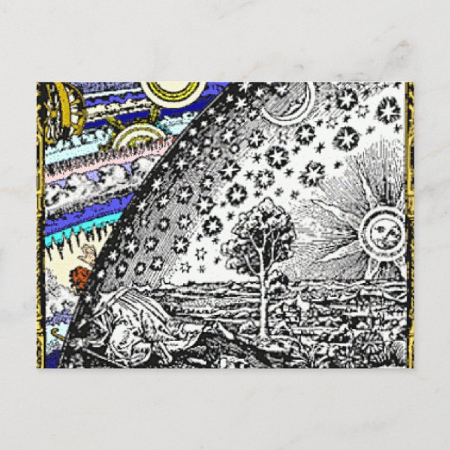 Carte Postale Sphère céleste complexe Soleil Lune Étoiles Planèt (Devant)