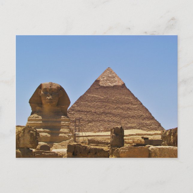 Carte Postale Sphinx Et Pyramide (Devant)