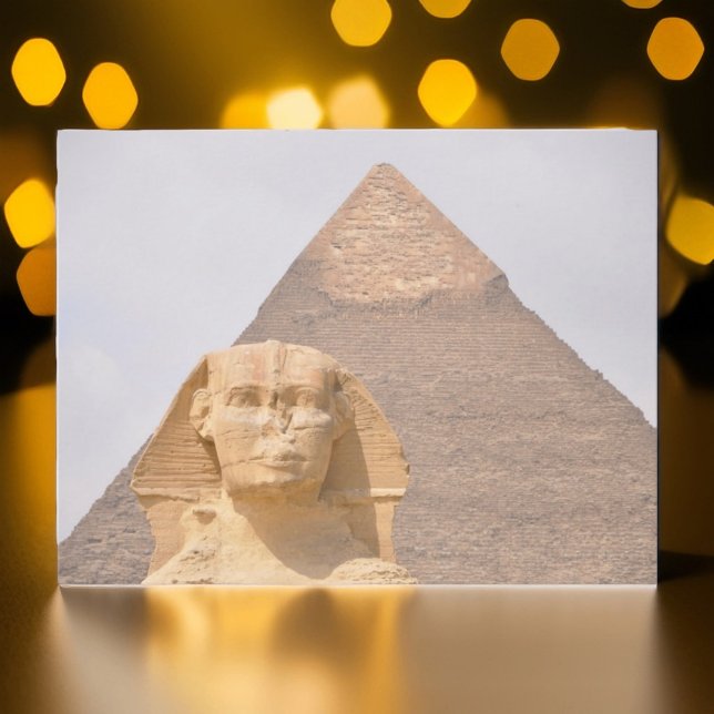 Carte Postale Sphinx Pyramides Égypte Antique Pharaon Khéops  (Créateur téléchargé)