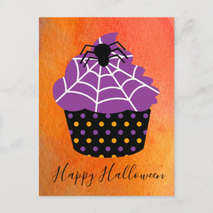Carte Postale Spider cupcake Halloween thème