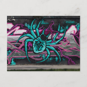 Carte Postale Spider Turquoise