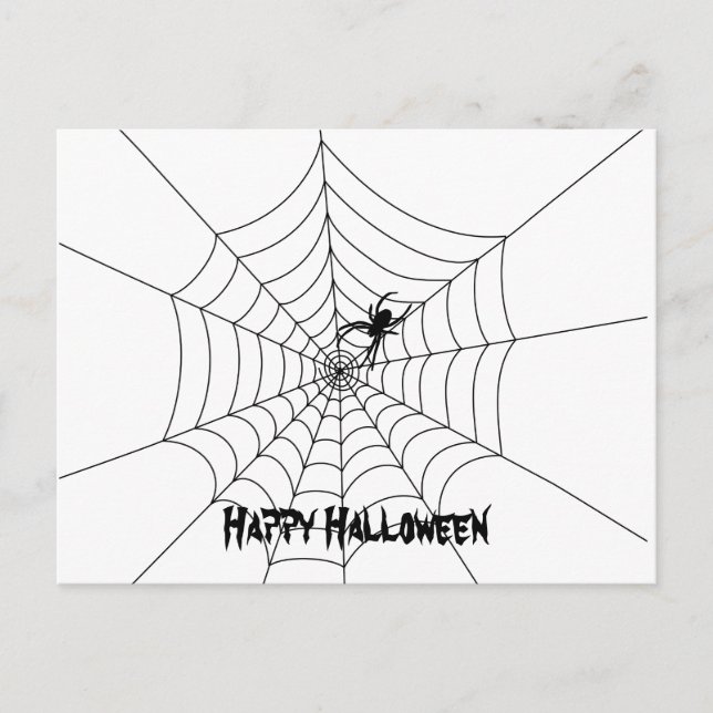 Carte postale Spider Web Halloween (Devant)