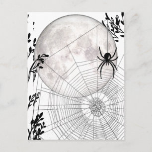 Carte Postale Spider Web, Pleine lune, Gothique Iconique, Cadeau
