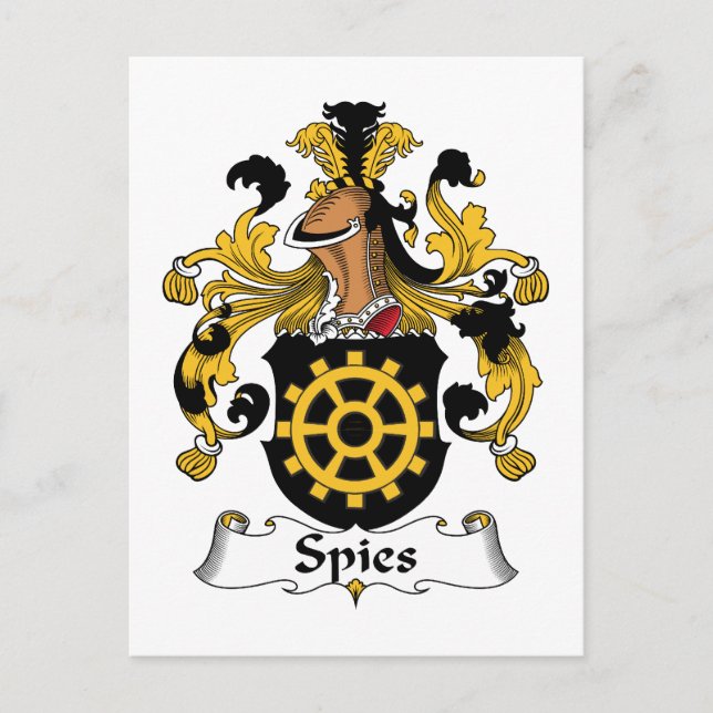 Carte Postale Spies Family Crest (Devant)