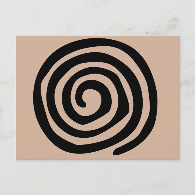 Carte Postale Spiral pétroglyphe Aztec art tribal (Devant)