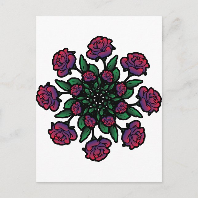 Carte Postale Spiral rose (Devant)