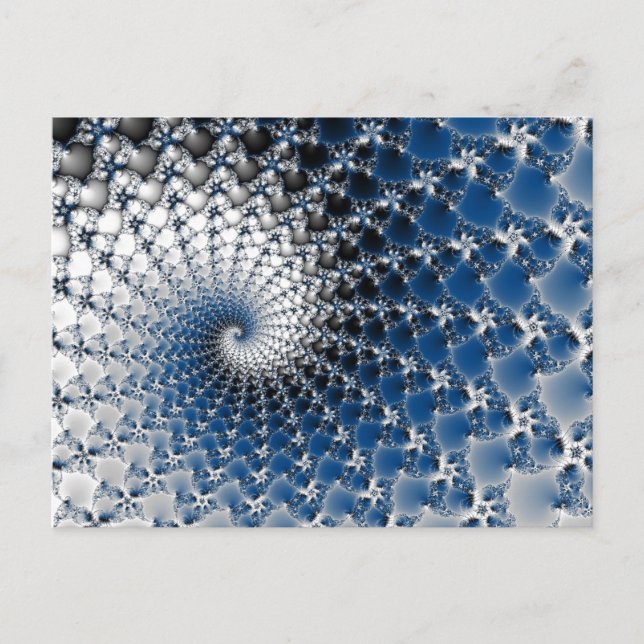 Carte Postale Spirale bleue (Devant)
