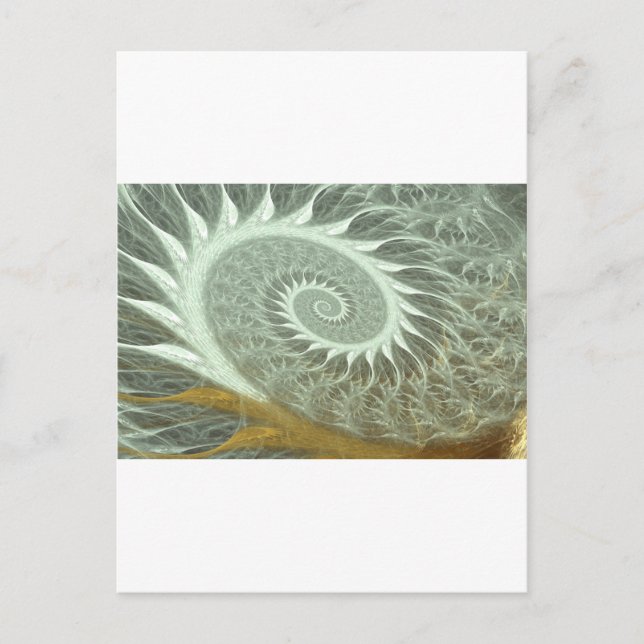 Carte Postale Spirale cosmique - Géométrie sacrée Spirale dorée (Devant)