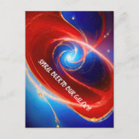 Spirale cosmique rouge et bleue