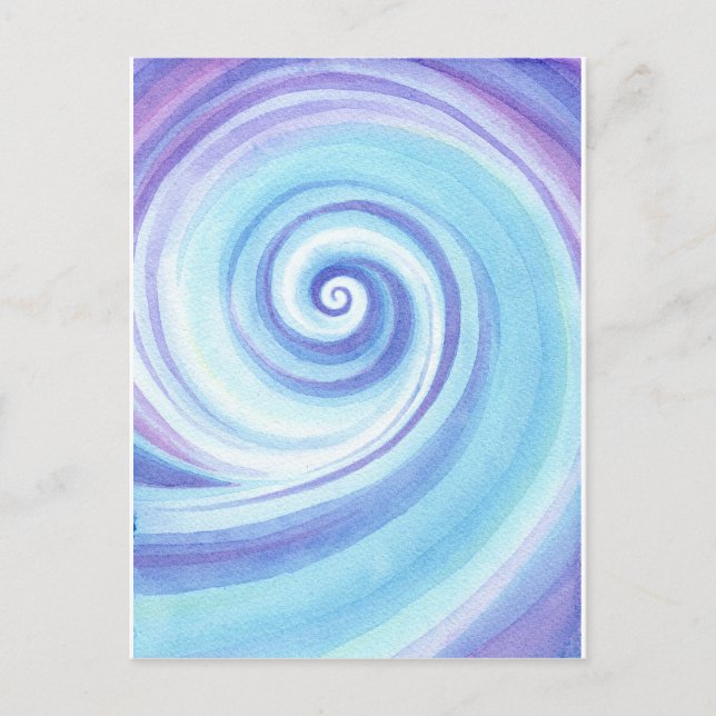 Carte Postale Spirale, couleur de l'eau de la coque d'onde (Devant)