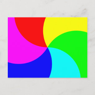 Carte Postale Spirale de Arc-en-ciel Primaire
