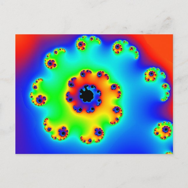 Carte Postale Spirale de fleurs 1 (Devant)