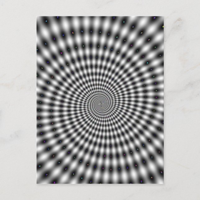 Carte Postale Spirale d'illusion optique (Devant)