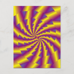 Carte postale spirale dorée