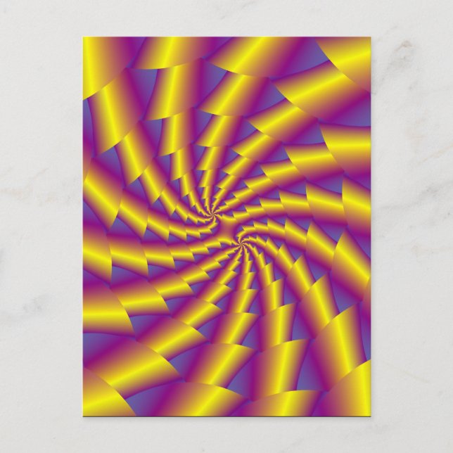 Carte postale spirale dorée (Devant)