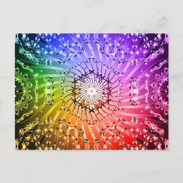 Carte Postale Spirale psychédélique : Art vectoriel : (Devant)