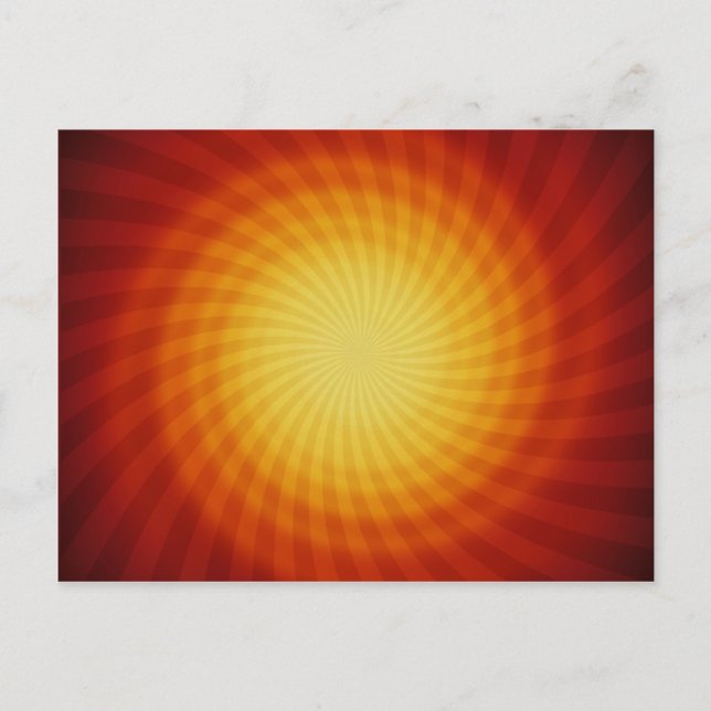 Carte Postale Spirale Solaire : Art Abstrait : (Devant)